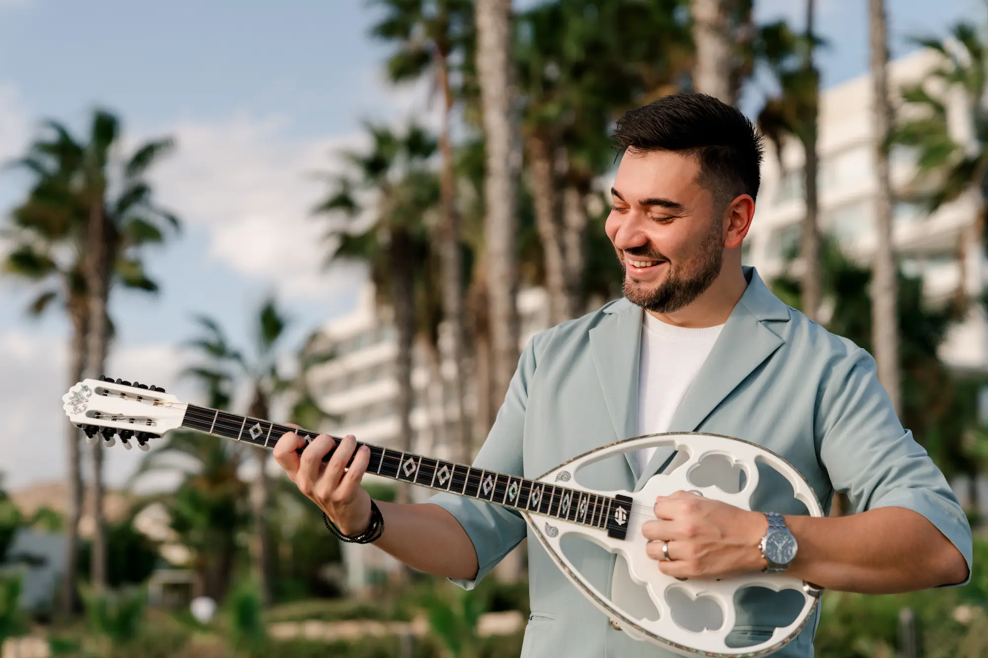 Chris Madem performing live at Nammos Limassol